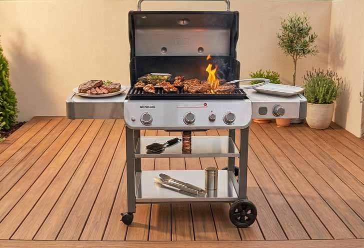 אזור גריל וובר בחצר הצימר – BBQ לאירועים משפחתיים
